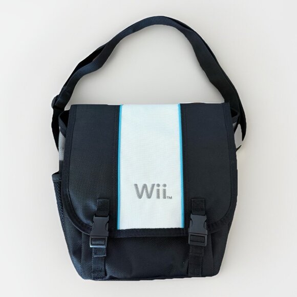 Nintendo Wii Console Travel Storage Carry Case Messenger Shoulder Bag - Picture 1 of 16